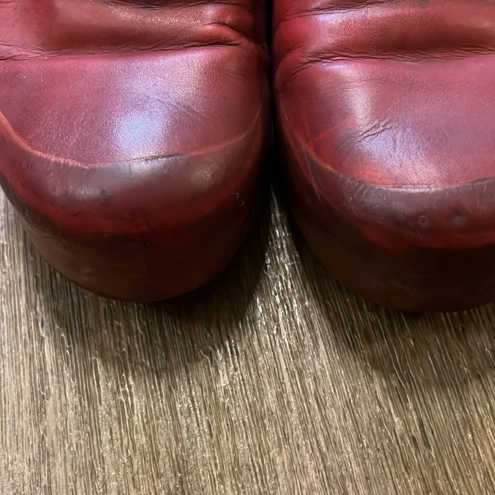 Rubber Soul mens Men's Red Leather Slip-On Shoes size 42